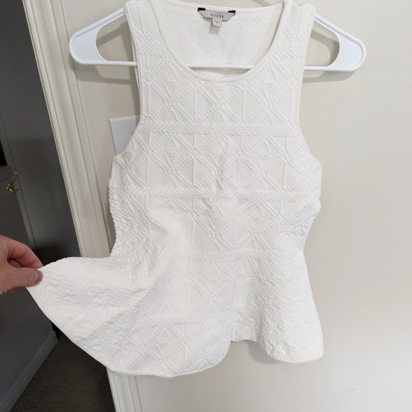 Guess Peplum Tank top with open back Size small - Picture 2 of 7